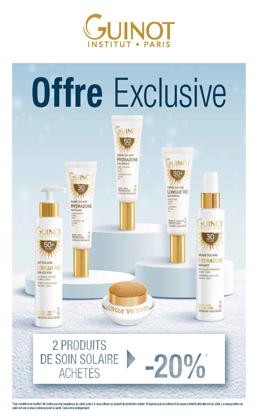 &nbsp;&ndash;20 % sur les soins solaires Guinot