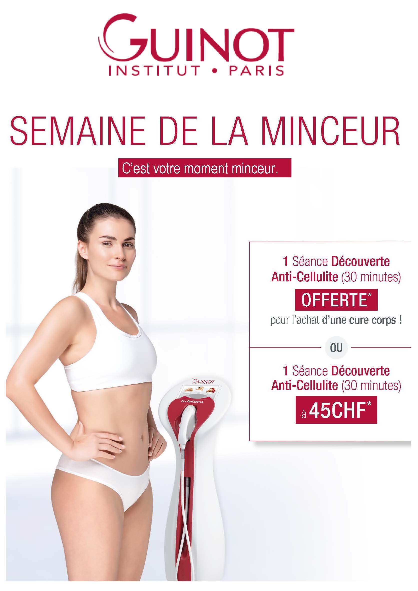 &nbsp;
Mars &mdash; votre Mois Minceur ! Technispa Anti-Cellulite &agrave; l&rsquo;Institut Guinot Lausanne