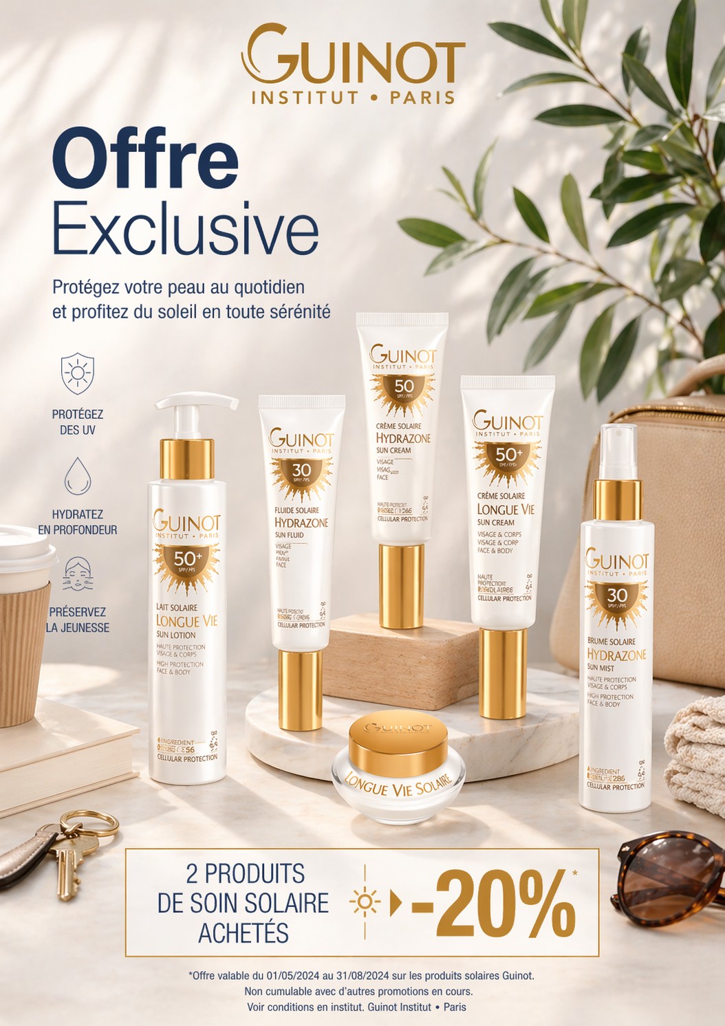 &nbsp;Protection solaire & jeunesse de la peau